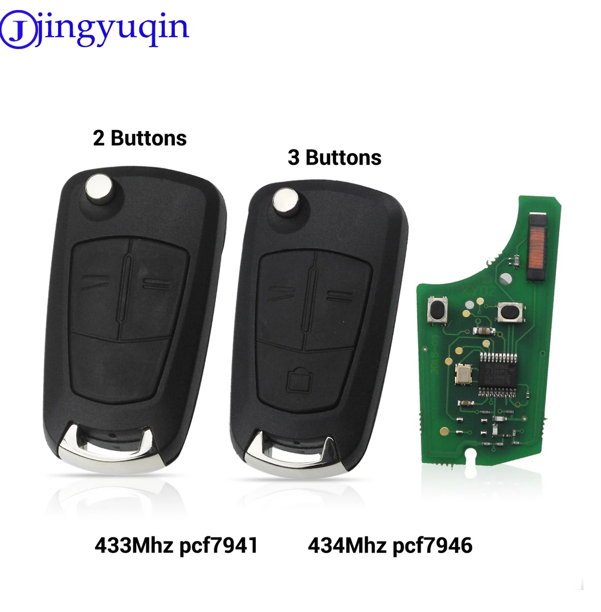 Jingyuqin 5ps автомобильный пульт дистанционного управления PCF7941/PCF7946 ключ для Opel/Vauxhall Astra H 2004-2009, Zafira B 2005-2013 для Vectra C 2002-2008