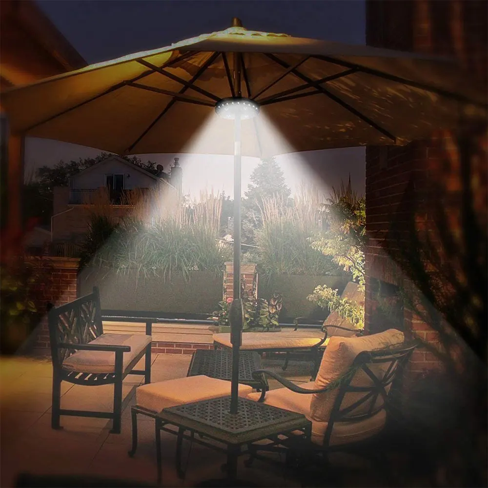 

Multi-functional Detachable Patio Umbrella Light 3 Brightness Modes Cordless 28 LED Pole Light for Patio Umbrellas Camping Tent