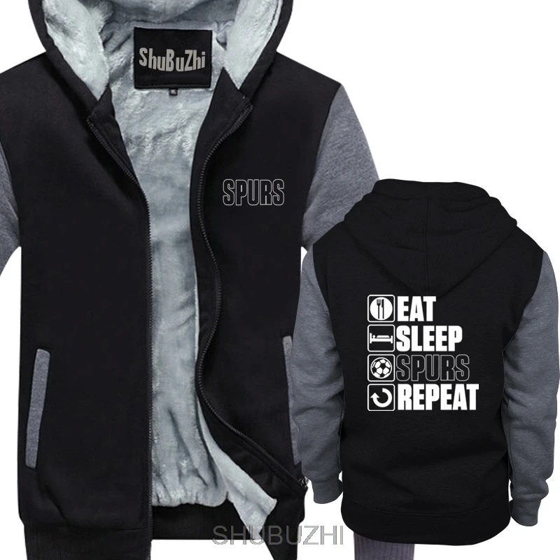 

Eat Sleep Spurs thick hoodies Funny Tottenham Fathers Day Birthday Gift shubuzhi warm jacket male coat Men sbz4445