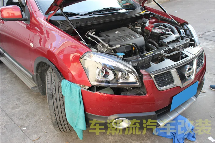 Автомобильный Стайлинг для Nissan Qashqai фары 2008- Qashqai светодиодный фары DRL Биксеноновые линзы Высокий Низкий луч парковка противотуманная фара