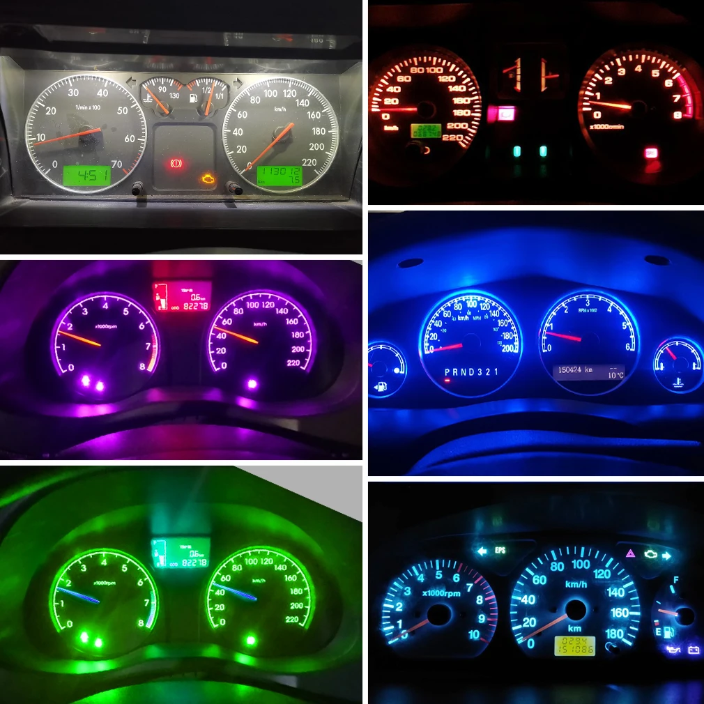 Ampoule de tableau de bord de vitesse de jauge de voiture, lumière LED,  fusible, Voyager Cruiser, Dodge Ram pyram, Jeep Traffic, 10 pièces -  AliExpress