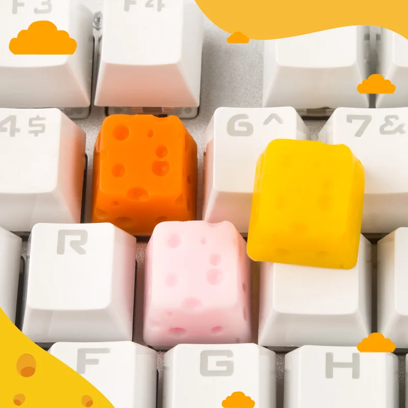 Keyboard Gift Mechanical Custom Keycaps Resin Cheese Keycap Personalized Handmade Customized Light Transmission R4 | Компьютеры и офис
