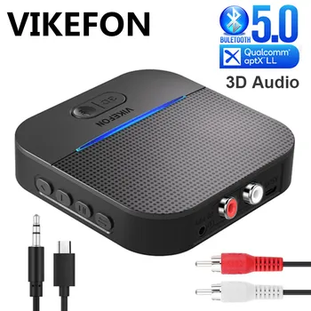 

3D Surround & aptX Low Latency Bluetooth 5.0 RCA Receiver 50M Transmission 3.5mm Jack Aux Wireless Adapter Car Audio Transmitter