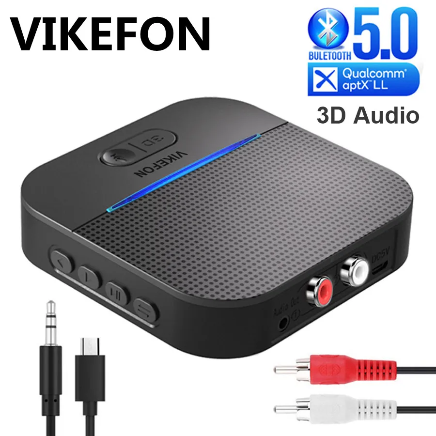 3D объемный и aptX низкой задержкой Bluetooth 5 0 RCA приемник 50 м Трансмиссия 3 мм Jack Aux