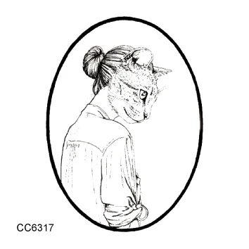 CC6317 Rocooart Small Balck 6x6cm Taty Old School Design on Body Neck Art Temporary Fake Tattoo Sticker Female Tatuajes Tatuagem - Color: CC6317