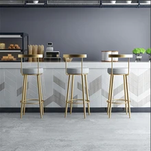 Современная мода, креативный золотой обеденный стул, скандинавский Золотой барный стул, обеденный стул, барные стулья, простой высокий стул, украшение дома