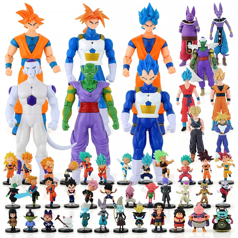 

Complete set Oversized Son Goku Vegeta PVC Action Figures Manga Dimensions Dragon Ball Z Collection Model Doll