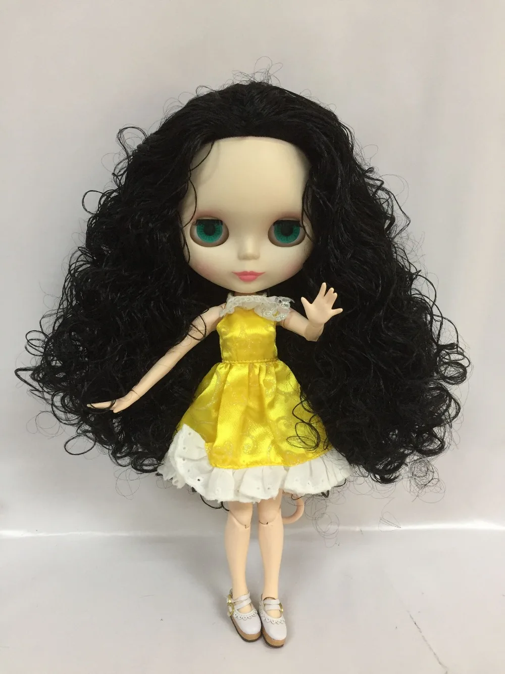 

joint body Nude blyth Doll,black hair matte face without bang 3369