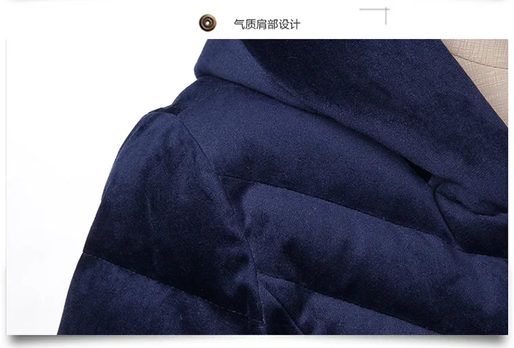 Новинка зимы Стиль мода Slim Fit пуховик Для женщин средней длины для похудения из белого утиного пуха Для женщин большой Размеры пальто