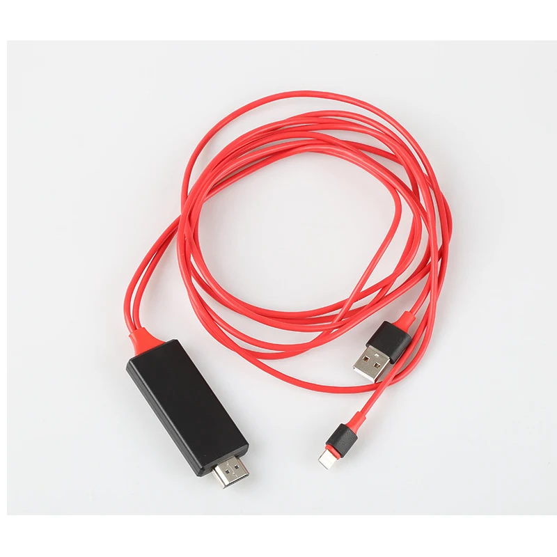 8-контактный кабель HDMI HDTV TV цифровой av-адаптер 2 м USB 1080P смарт-конвертер для Apple IPhone