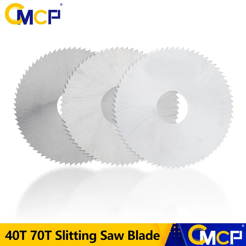 

CMCP HSS Circular Saw Blade 40/70T Slitting Saw Blade 40x13mm 0.3-4.0mm Thickness Slotting Cutter Saw Blade Milling Cutter Tool
