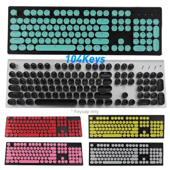 

104Pcs Mechanical Keyboard Key Caps Set Clear Dual Color Backlight Mechanical Keyboard Keycaps Keyboard Replacement Keycaps Kit