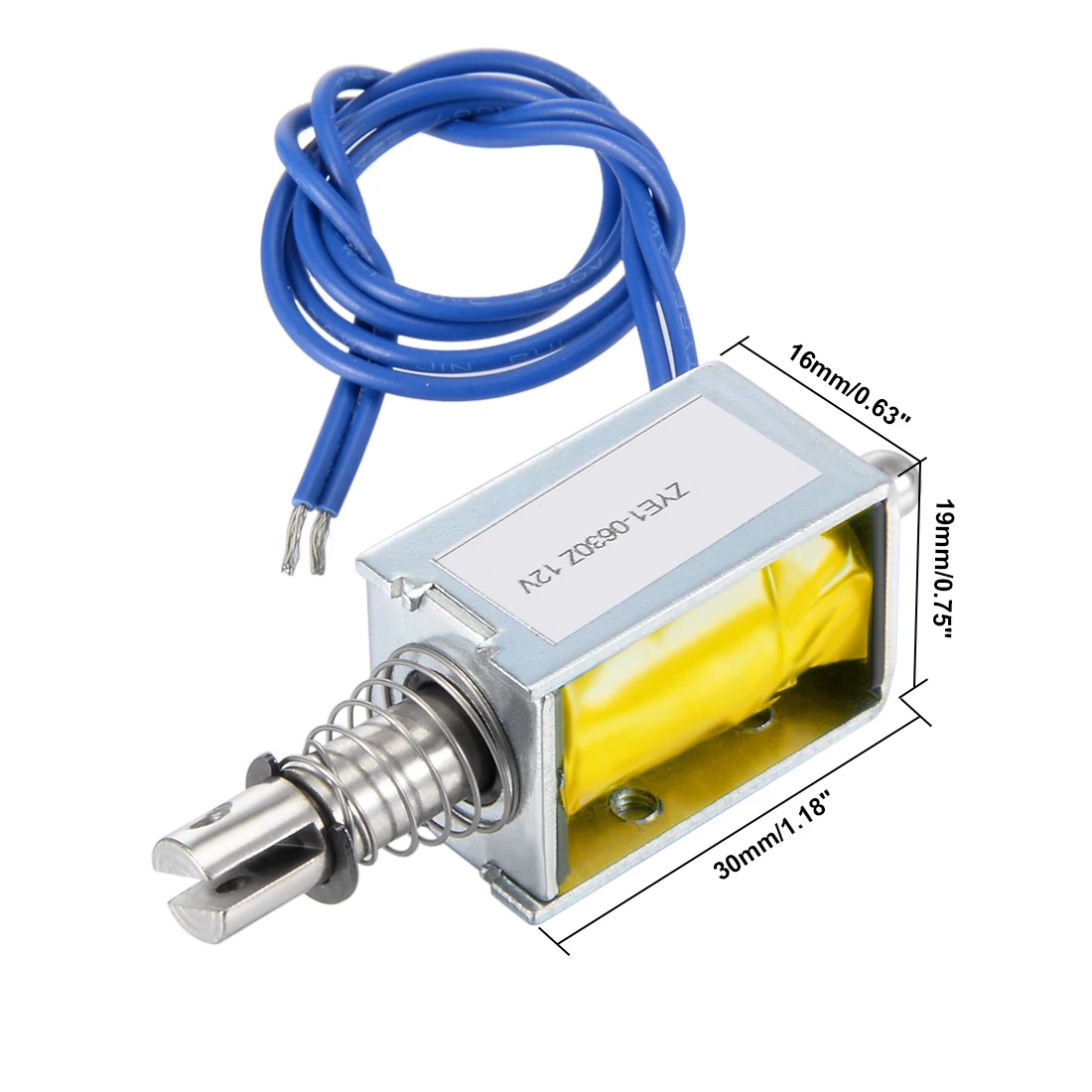 Uxcell ZYE1(TAU)-0630Z DC 12V 1A 12W Push Pull Тип открытая рама Электромагнит
