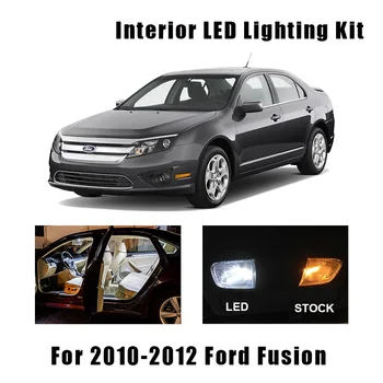 

11pcs White LED Interior Light Reading Dome Bulbs Kit Fit For 2010 2011 2012 Ford Fusion Cargo Mirror License Plate Lamp