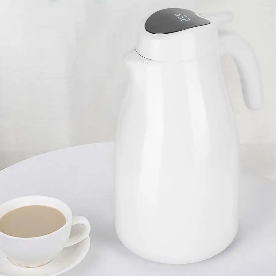 

2L Smart Thermal Kettle lass Liner Hot Water Coffee Insulation Bottle Temperature Display Double Wall Vacuum Insulation Kettle