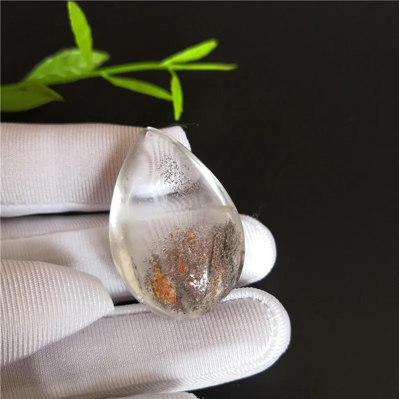 AA++ Редкий Натуральный Красный Ghost Phantom Quartz кристалл кулон образец для коллекции