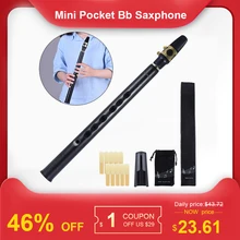 Ammoon Мини карманный Bb саксофон ABS с альт мундштуками 10 шт. Рид сумка для переноски духовой инструмент