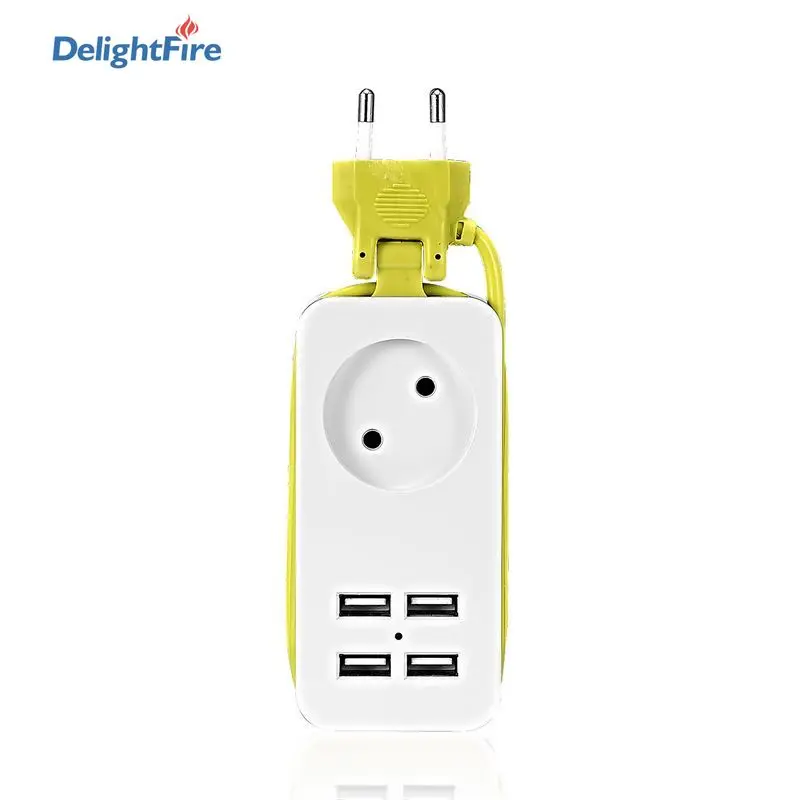 1.5M EU Plug Power Strip Wall Multiple Socket 1200W 10A 250V Portable 4 USB Port Charging for Iphone Mobile Phones Tablets | Электроника