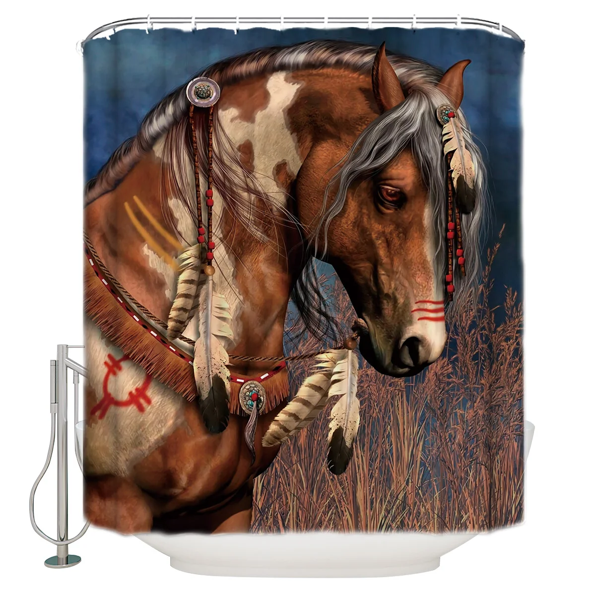 Винтажные современные дизайнерские занавески для ванной с принтом индийская