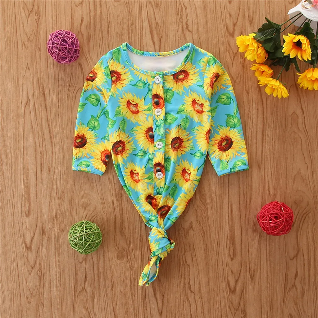 Cute Newborn Baby Boys Swaddle Clothes Girls Print Sunflower Floral Sleeping Bag Wrap Swaddle Clothes Hot#817