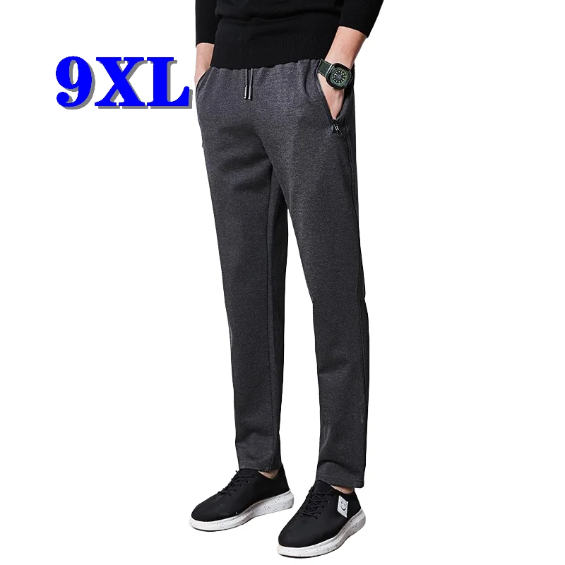 

Trousers For Men's Pants Casual Streetwear Autumn New Sweatpants Cotton Pantalones Hombre Black Largo Clothing 9XL Free Shipping