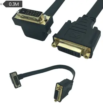 

Flat Slim High DVI 24+5 Female to DVI 24+1 Male 90 Angled Cable 0.3m