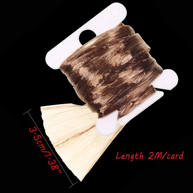 Bimoo 10cards Swiss Straw Raffia fly tying material