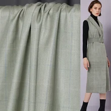 Ткань в японском стиле, в елочку, в клетку, камвольная шерсть, материал одежды, осенняя Женская куртка, ткань для шитья