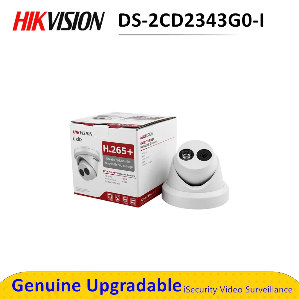 Оригинальный HIK 4MP башни PoE IP Камера открытый DS 2CD2343G0 I видеонаблюдения ИК