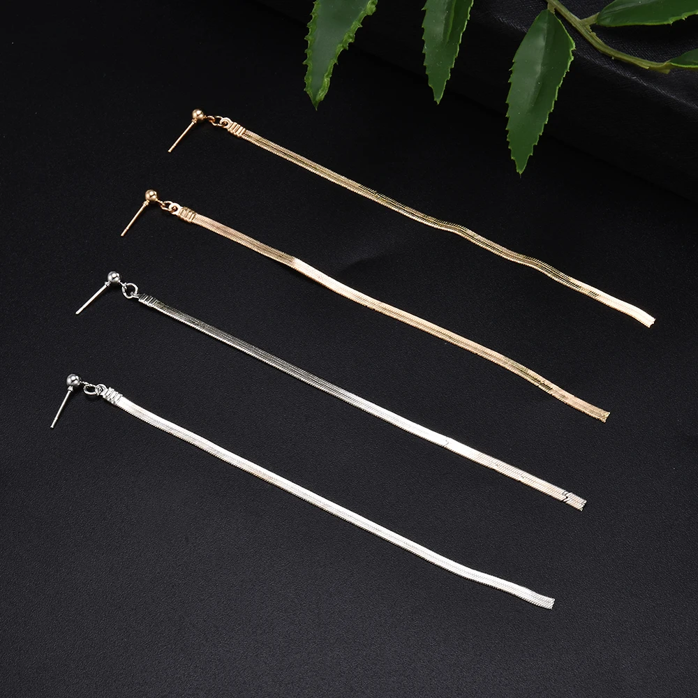 Vertical-Bar-Earrings Jewelry Pendientes Geometric Women Fashion for Charm Kolczyki 2-Color