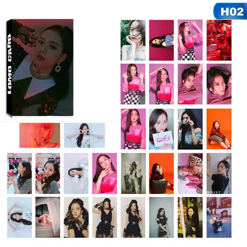 30 шт./компл. вентиляторы коллекция KPOP BLACKPINK альбом самодельная бумага Lomo карты фото плакат в виде карты фотокарты
