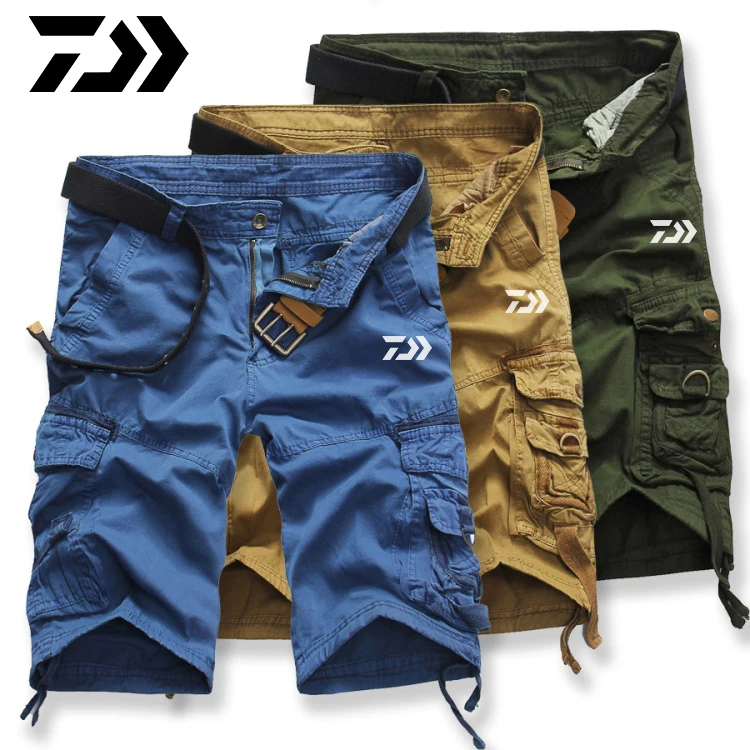 

DAIWA DAWA Summer Men Camouflage Fishing Shorts Outdoor Sports Fishing Pants Breathable Quick Drying Reflective Fishing Shorts
