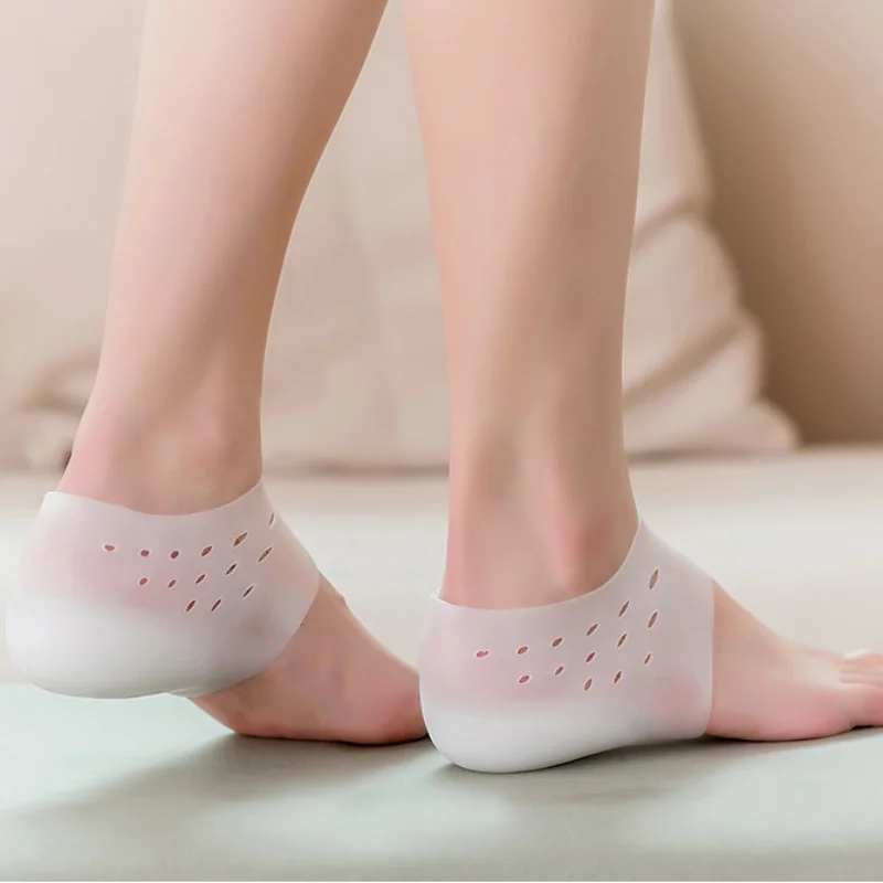 Unisex Unsichtbare Höhe Erhöhen 5CM Silikon Socken Gel Ferse Pads Orthopädische Arch Support Ferse Kissen Einlegesohlen Fuß Massage Pad – Detail 16