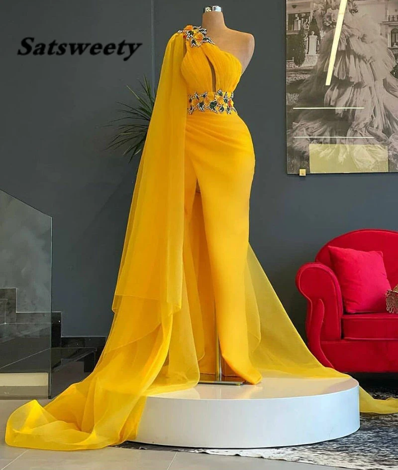 3 Pieces Traditional Algerian Dress Evening Dresses Mermaid Side Split Prom Party Gowns Lace Caftan Outfit Custom Made