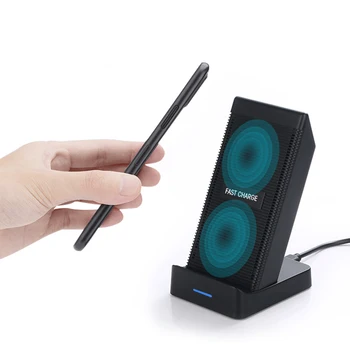 

2019 New Arrival Universal QI Quick Charge Wireless Phone Stand Holder Charger for iPhone Samsung