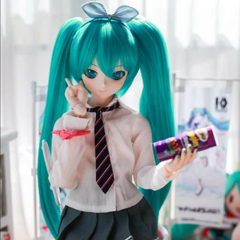 

New Arrival 1/3 1/4 1/6 1/8 Bjd SD Wig Hair Bangs Tiger Clip Double Ponytail Anime Wig High Temperature Wire BJD Wig For Doll