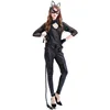 Adult Women Cat Women Cosplay Costumes Sexy Black Synthetic Leather Catsuit Jumpsuit With Whip Cosplay Halloween Fancy Dress ► Photo 2/6