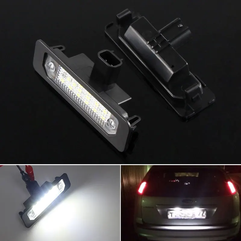 

2 шт., Автомобильные светодиодные лампы 12 В для номерного знака FORD Focus 2008-2012