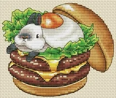 

2020 new cross stitch Authentic Egyptian cotton self matching needleless printing kit Colorfully Delicious Rabbit Series