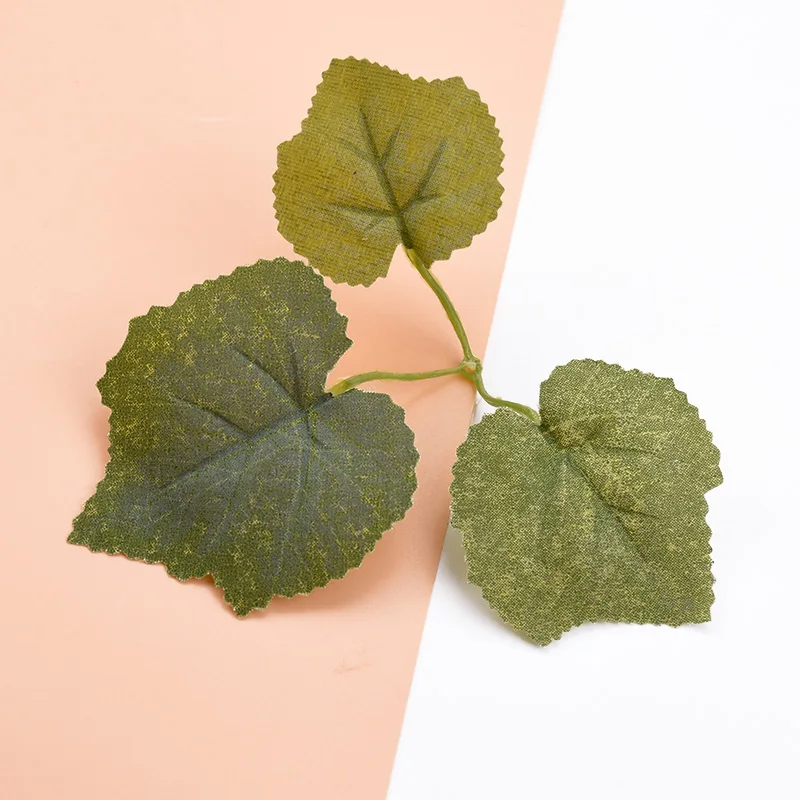 1 10pcs Maple leaf artificial plants wedding decorative flowers wreaths diy gifts box christmas decorations for home silk Leaves - Цвет: 1