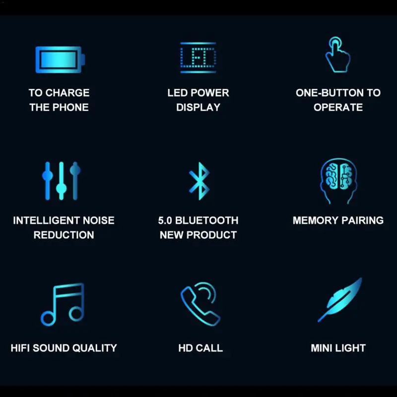F9-5 Беспроводные Bluetooth 5,0 наушники-вкладыши светодиодный дисплей Спортивная bluetooth-гарнитура