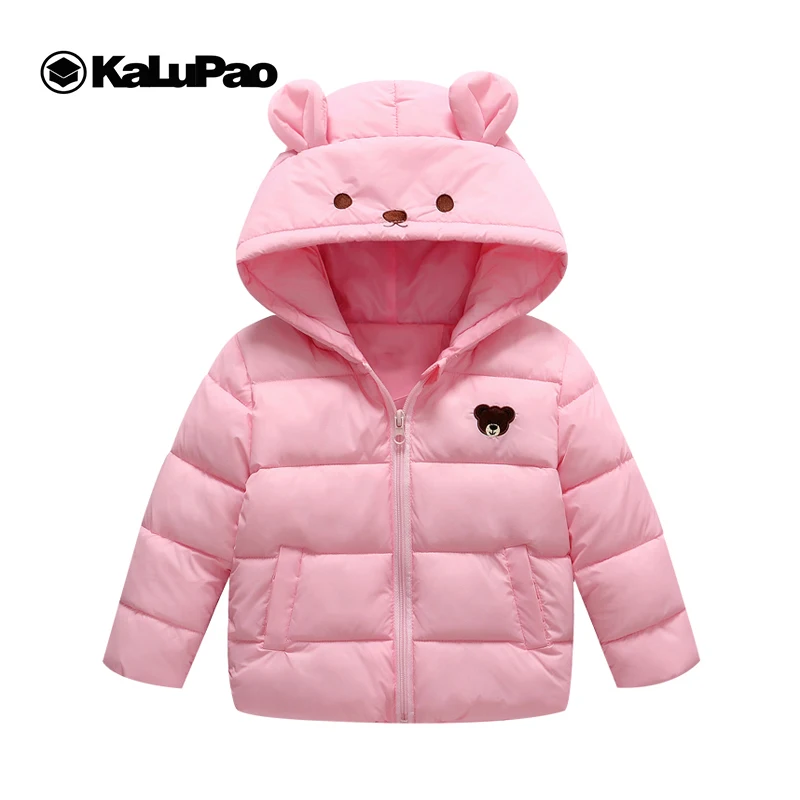 

Kalupao 2-6y Girls Down Coats Girl Winter Little Baby Girl New Parkas Cartoon Lovely Hooded Jacket Slim Warm Thick Coat