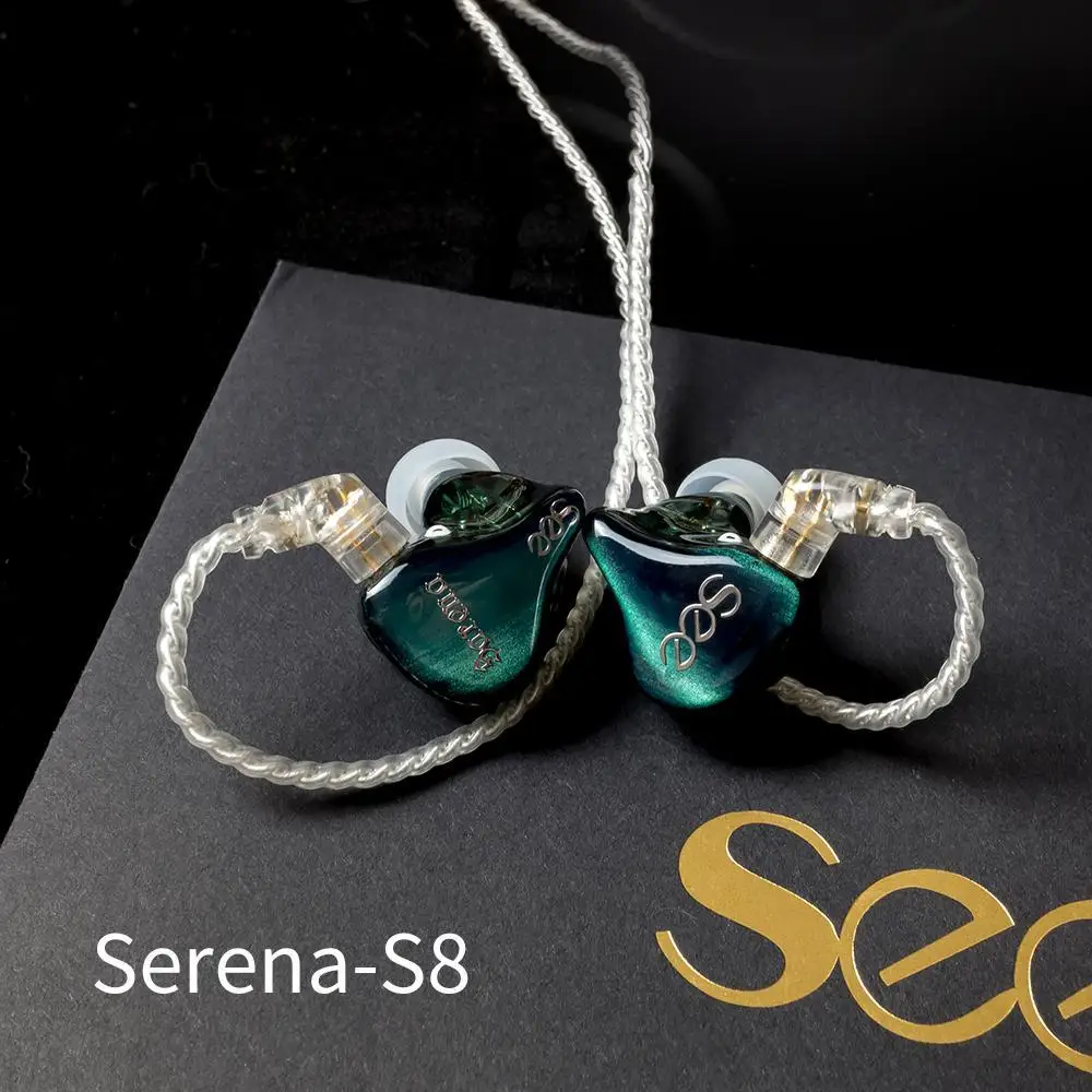 SeeAudio Serena 8 S8 8BA Knowles Balanced Armature Customize HIFI Music Monitor DJ Studio ACG Bass Audiophile Earbuds Earphones