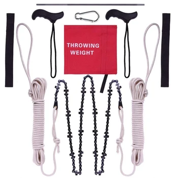 

Rope Limb Saw 48 Inch High Reach Limb Hand Chain Saw 40 Teeth Cutter on Both Sides for Hiking, Camping, Emergencies Hand Tools