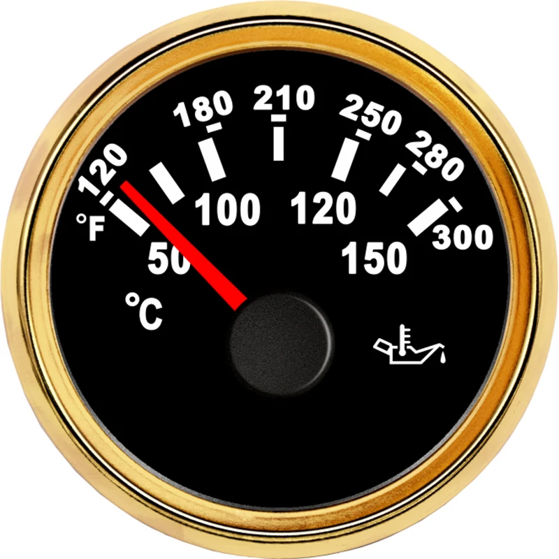Автомобильный датчик температуры масла 52 мм Датчик температуры масла индикатор 50-150 Цельсия 12 В 24 В для автомобиля лодки яхты корабль гоночный цифровой - Цвет: BG-50-150 Celsius