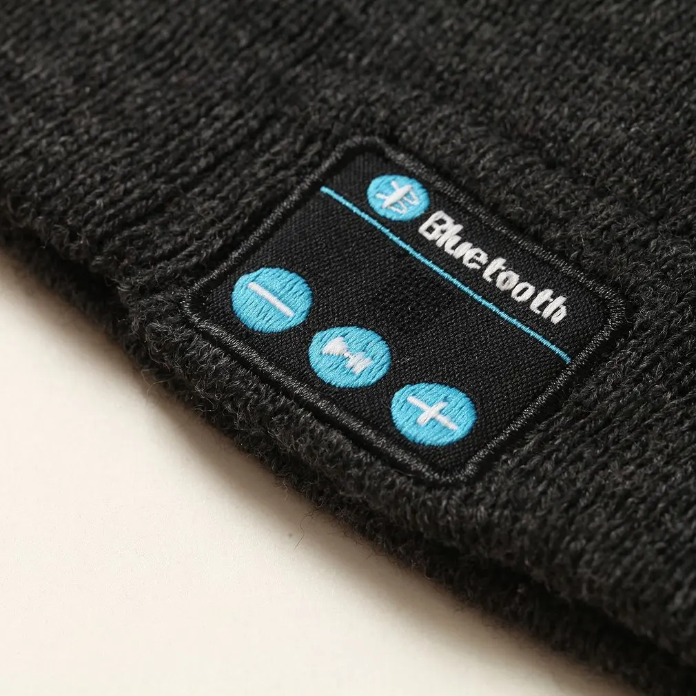 Осенняя и зимняя теплая Беспроводная шерстяная шапка с Bluetooth, стерео шапка для мужчин и женщин, вязаные шапки
