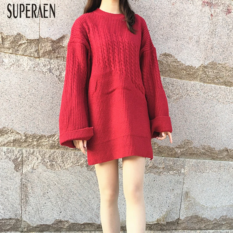 SuperAen, осень и весна, новинка, пуловеры, свитера для женщин, дикие цвета, женские свитера с длинным рукавом, модные топы для женщин