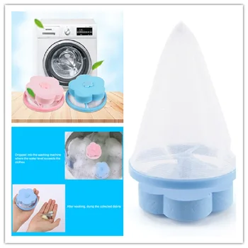 

Mesh Filter Bag Laundry Ball Floating Style Washing Machine Hair Removal Device Cleaning Ball Net Pouch Flower Shape