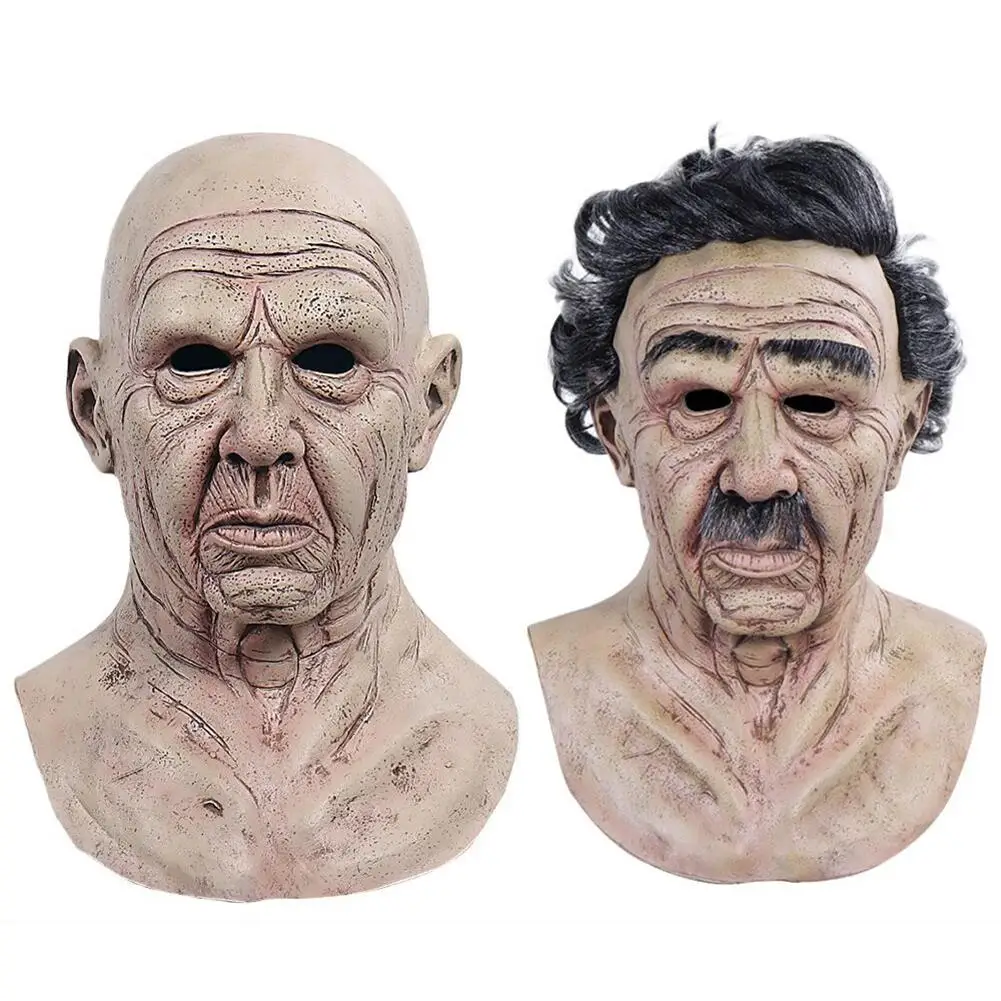 Старика латексная маска лысый сморщенный Хэллоуин декоративные маски