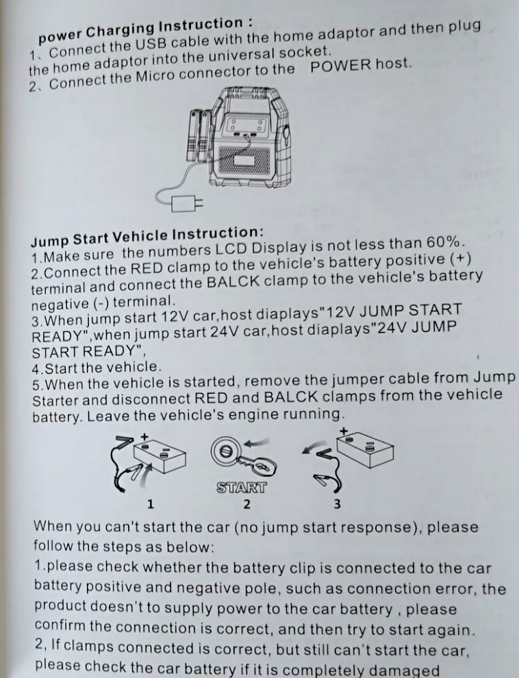 Американский Tech 12v 24v 40000 мА/ч, 2000A пик пусковое устройство светодиодный фонарик Мощность банк Авто Батарея поставить Мощность для автомобиля лодки танка